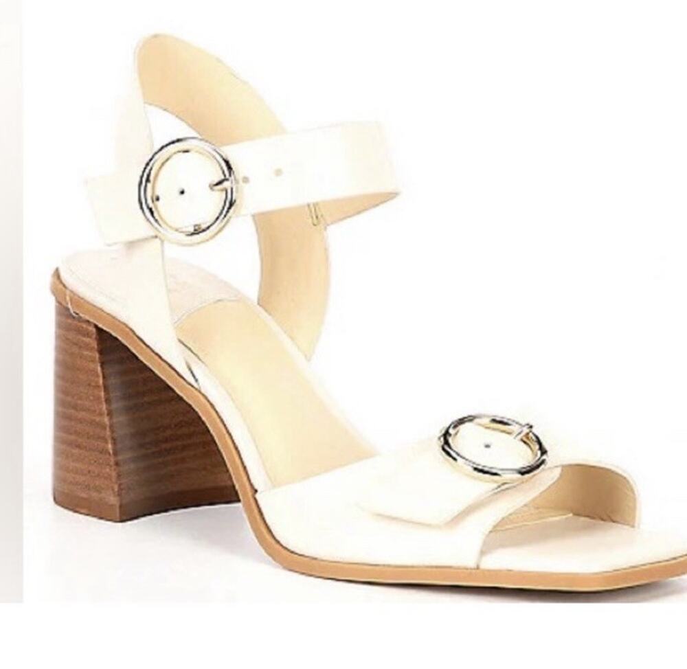 Alex Marie Quinna Cream Block Heel Sandal.Size 6